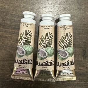 Bath & Body Works Waikiki Beach Coconut Hand Creams New. Brand new set of 3